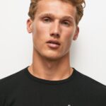 Men Black Pepe Jeans Long-Sleeved Cotton T-Shirt 60J401008