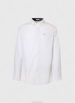 Men Bleach Blue Pepe Jeans Larry Slim Fit Poplin Shirt 60J401028 - Image 5