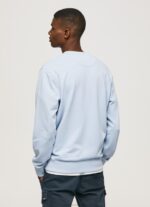 Men Bleach Blue Pepe Jeans Printed Logo Cotton Jumper 60J40876 - Image 4