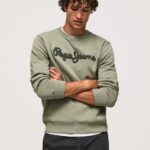 Men Casting Pepe Jeans Embroidered Logo Cotton Jumper 60J40874