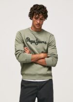Men Casting Pepe Jeans Embroidered Logo Cotton Jumper 60J40874