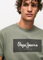 Men Casting Pepe Jeans Embroidered Logo Cotton T-Shirt 60J40914 - Image 3