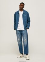 Men Denim Pepe Jeans Cade Midrise Relaxed Fit Jeans 60J40812