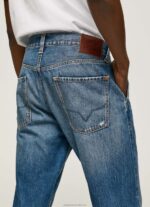 Men Denim Pepe Jeans Cade Midrise Relaxed Fit Jeans 60J40812 - Image 5