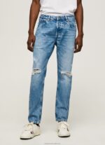 Men Denim Pepe Jeans Callen Midrise Relaxed Fit Jeans 60J40820 - Image 2