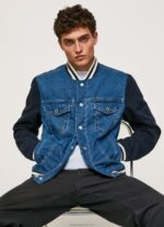 Men Denim Pepe Jeans Combined Fabric Jacket 60J40846 - Image 2