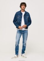 Men Denim Pepe Jeans Crane Midrise Slim Fit Jeans 60J40795