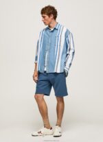 Men Denim Pepe Jeans Devon Oversized Denim Overshirt 60J401021 - Image 3