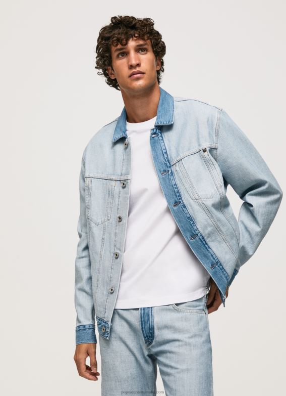 men_denim_pepe_jeans_inside_out_denim_jacket_60j40848.jpg Men Denim Pepe Jeans Inside-Out Denim Jacket 60J40848 - Image 1