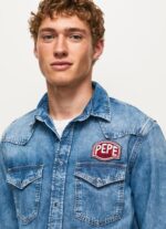 Men Denim Pepe Jeans Noah Regular Fit Denim Shirt 60J401049 - Image 3