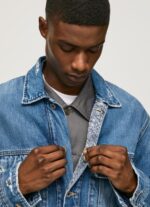 Men Denim Pepe Jeans Oversized Denim Jacket 60J40818 - Image 3