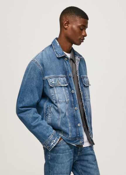 Men Denim Pepe Jeans Oversized Denim Jacket 60J40818