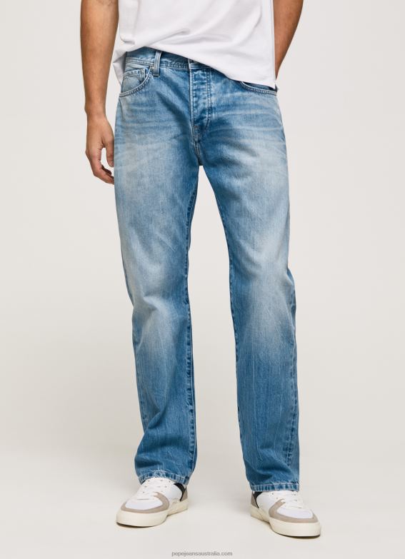 Men Denim Pepe Jeans Penn Dropped Rise Relaxed Fit Jeans 60J40810 - Image 2