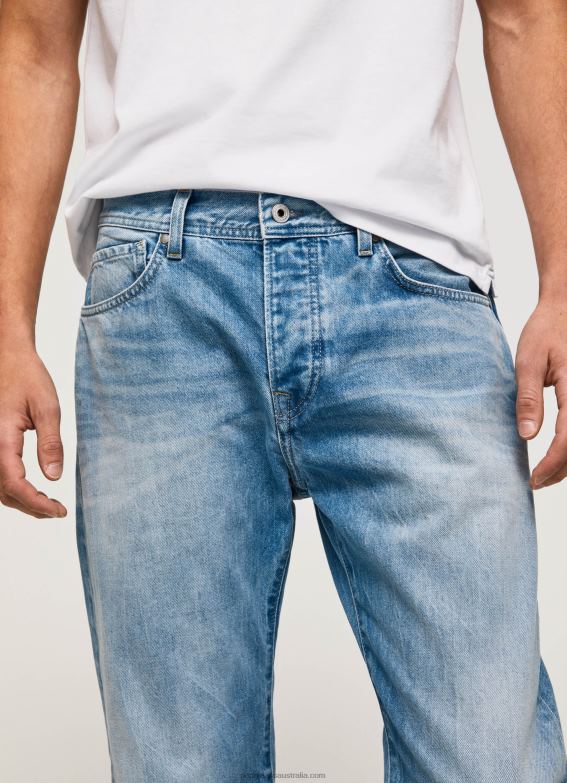 Men Denim Pepe Jeans Penn Dropped Rise Relaxed Fit Jeans 60J40810 - Image 3