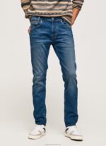 Men Denim Pepe Jeans Spike Midrise Regular Fit Jeans 60J40801 - Image 2
