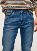 Men Denim Pepe Jeans Spike Midrise Regular Fit Jeans 60J40801 - Image 3