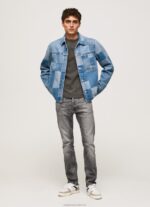 Men Denim Pepe Jeans Spike Midrise Regular Fit Jeans 60J40802