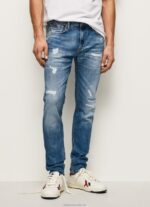 Men Denim Pepe Jeans Stanley Midrise Regular Fit Jeans 60J40808 - Image 2