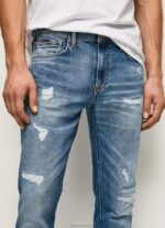 Men Denim Pepe Jeans Stanley Midrise Regular Fit Jeans 60J40808 - Image 3