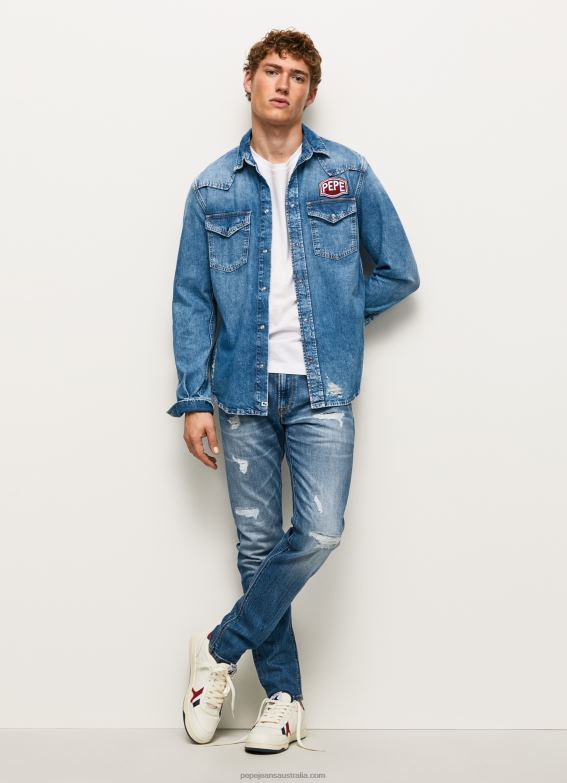 men_denim_pepe_jeans_stanley_midrise_regular_fit_jeans_60j40808.jpg Men Denim Pepe Jeans Stanley Midrise Regular Fit Jeans 60J40808 - Image 1