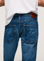 Men Denim Pepe Jeans Track Midrise Regular Fit Jeans 60J40804 - Image 5