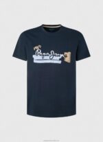 Men Dulwich Pepe Jeans Cotton T-Shirt With Brushes Logo 60J40932 - Image 5