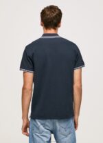 Men Dulwich Pepe Jeans Embroidered Logo Pique Polo Shirt 60J401076 - Image 5