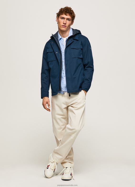 Men Dulwich Pepe Jeans Short Parka With Detachable Bib 60J40832 - Image 2