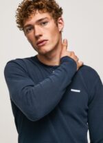 Men Dulwich Pepe Jeans Waffle Knit Cotton T-Shirt 60J40923 - Image 3