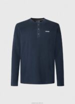 Men Dulwich Pepe Jeans Waffle Knit Cotton T-Shirt 60J40923 - Image 5