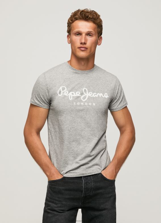 men_grey_marl_pepe_jeans_short_sleeved_cotton_t_shirt_60j401004.jpg Men Grey Marl Pepe Jeans Short-Sleeved Cotton T-Shirt 60J401004 - Image 1