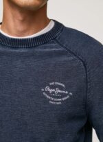 Men Indigo Pepe Jeans Pick Rounded Collar Jersey 60J40858 - Image 3