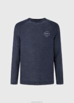 Men Indigo Pepe Jeans Pick Rounded Collar Jersey 60J40858 - Image 5