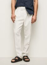 Men Ivory Pepe Jeans Arrow Relaxed Fit Chino Pants 60J401102 - Image 2