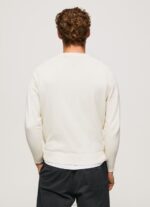 Men Ivory Pepe Jeans Round Collar Cotton Jersey 60J40865 - Image 4