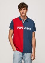 Men Jarman Pepe Jeans Colour Block Pique Polo Shirt 60J401082