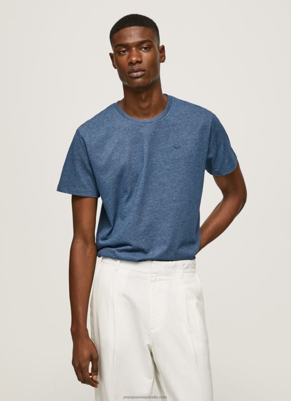 men_jarman_pepe_jeans_embroidered_logo_t_shirt_60j40975.jpg Men Jarman Pepe Jeans Embroidered Logo T-Shirt 60J40975 - Image 1