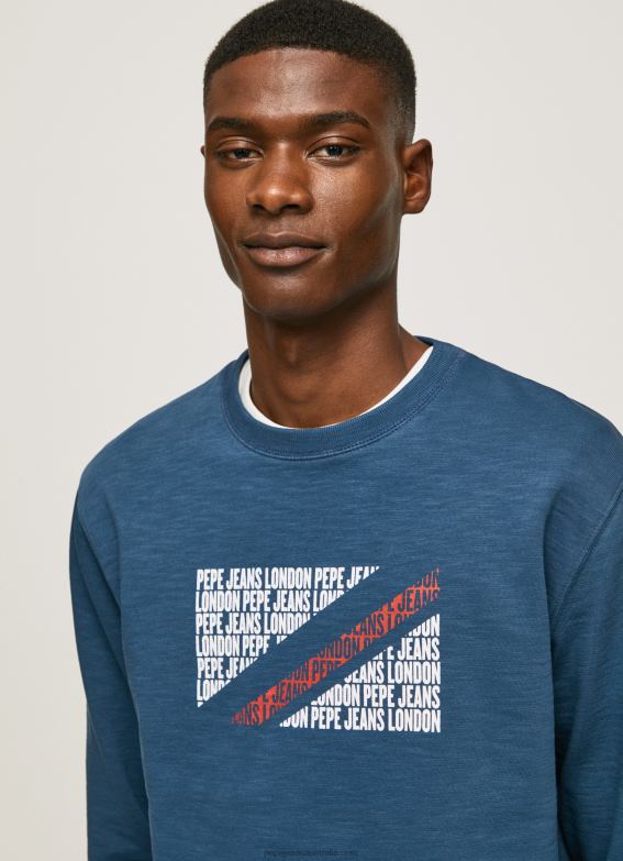 men_jarman_pepe_jeans_flag_logo_jumper_60j40891.jpg Men Jarman Pepe Jeans Flag Logo Jumper 60J40891 - Image 1