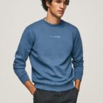 Men Jarman Pepe Jeans Logo Printed Cotton Sweatshirt 60J40907