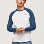 Men Jarman Pepe Jeans Long Sleeves Raglan T-Shirt 60J40985