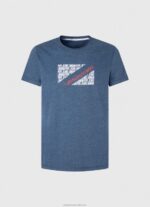 Men Jarman Pepe Jeans Marbled Logo Print T-Shirt 60J40986 - Image 5