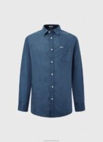 Men Jarman Pepe Jeans Parker Long Sleeved Shirt 60J401072 - Image 5