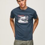 Men Jarman Pepe Jeans Photo Print T-Shirt 60J40954