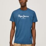 Men Jarman Pepe Jeans Printed Logo Cotton T-Shirt 60J40934