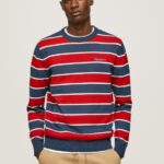 Men Multi Pepe Jeans Striped Print Cotton Jersey 60J40861