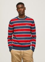 Men Multi Pepe Jeans Striped Print Cotton Jersey 60J40861