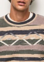 Men Multi Pepe Jeans Striped Round Collar Jersey 60J40857 - Image 5