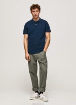 Men Navy Pepe Jeans Logo T-Shirt 60J401078 - Image 2