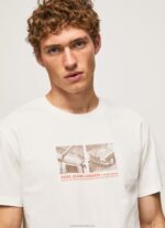 Men Off White Pepe Jeans Photo Print T-Shirt 60J40988 - Image 3