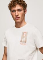 Men Off White Pepe Jeans Photo Print T-Shirt 60J40990 - Image 3